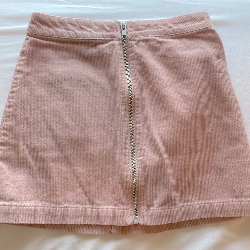 Pink kids Mini Zipper Skirt // art class
